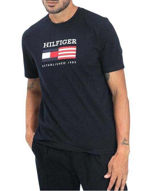 T-shirt blu in cotone Tommy Hilfiger | MW0MW39843DW5